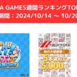 FANZA GAMES週間ランキングTOP10！ （期間：1014 ～ 1020）